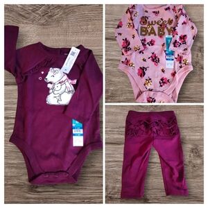 Long Sleeve Bodysuits & Ruffle Leggings
